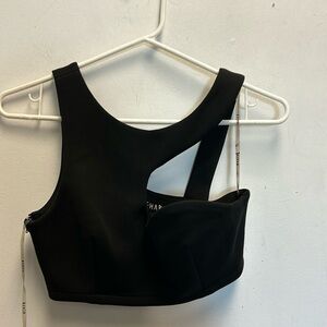 Rehab cutout crop bra top